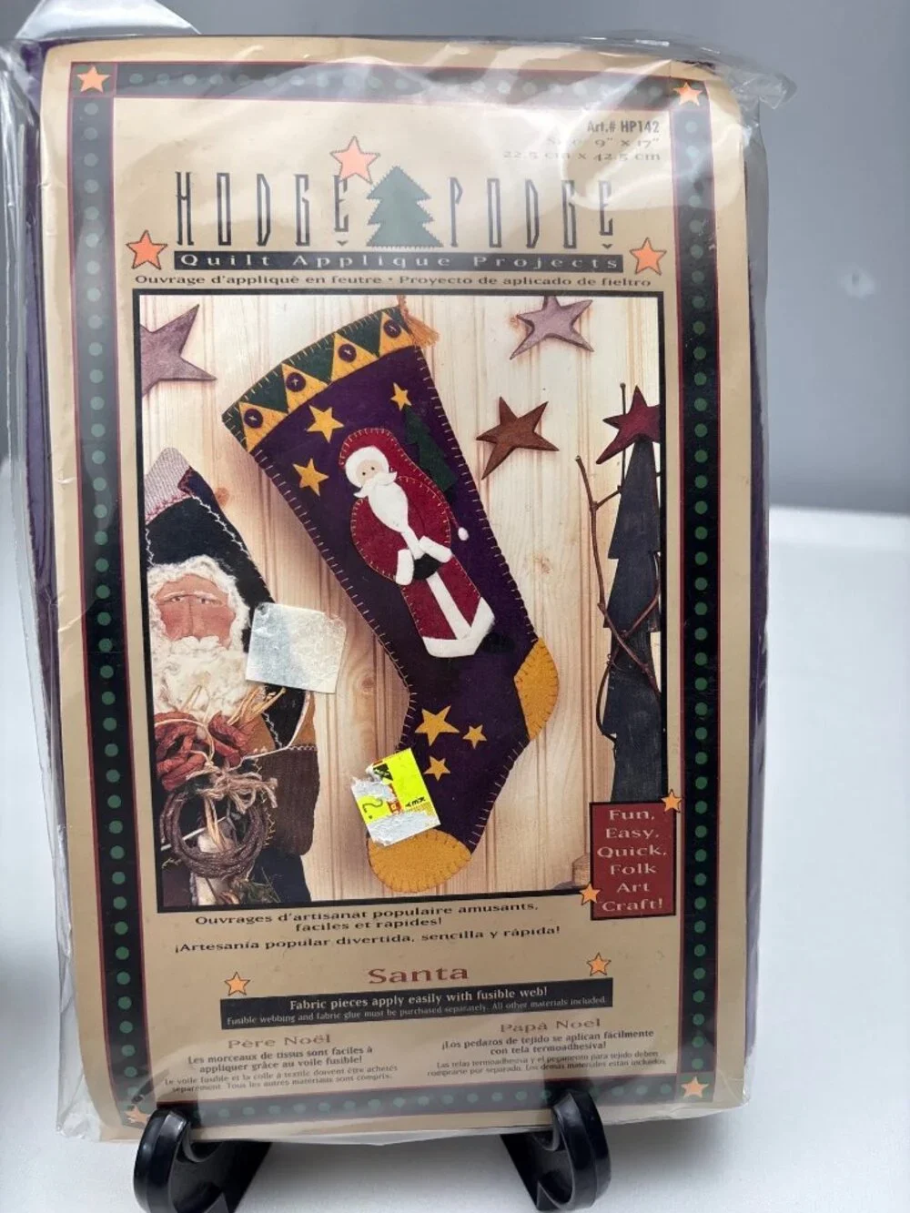 Hodge Podge Quilt Applique Santa Stocking Kit 9